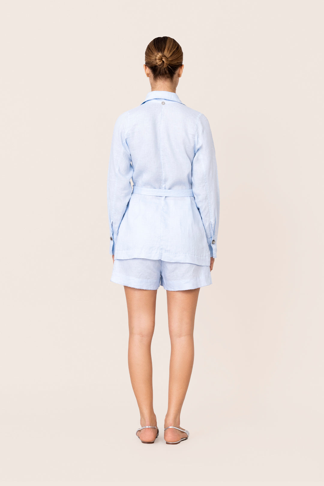 Chaqueta Zahra con cinturón- Eco de Agua