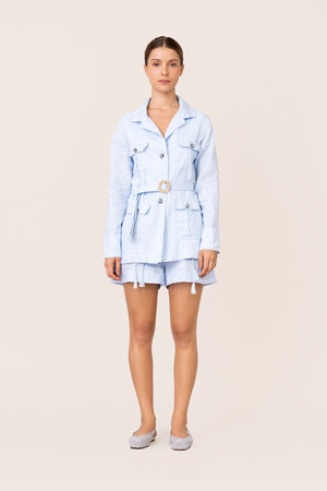 Chaqueta Zahra con cinturón- Eco de Agua