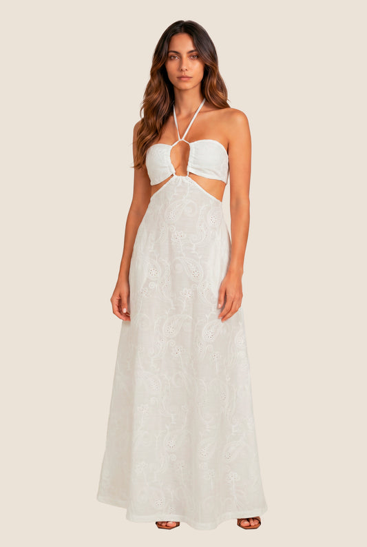 Vestido largo Essentials VEL183-WHTS