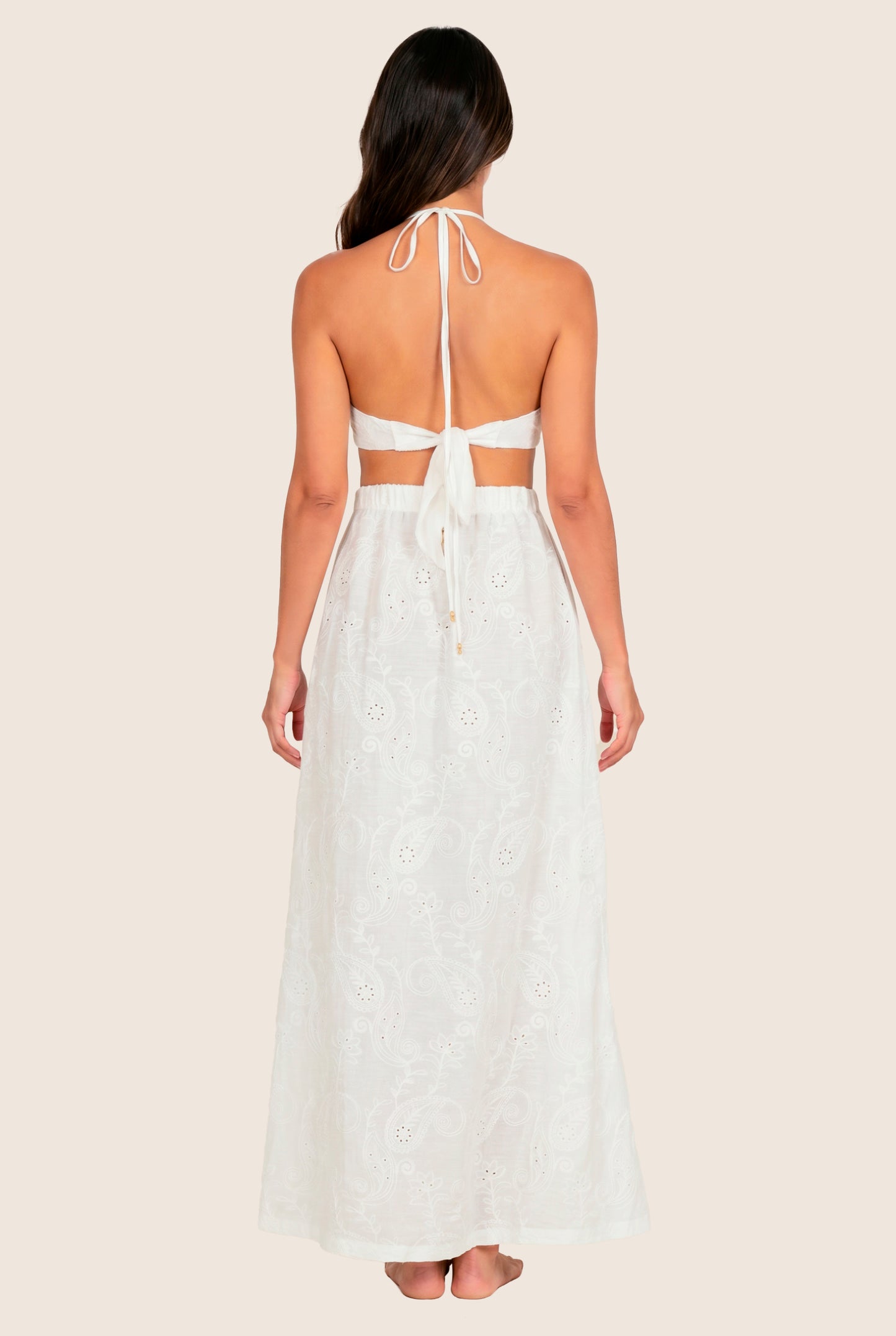 Vestido largo Essentials VEL183-WHTS